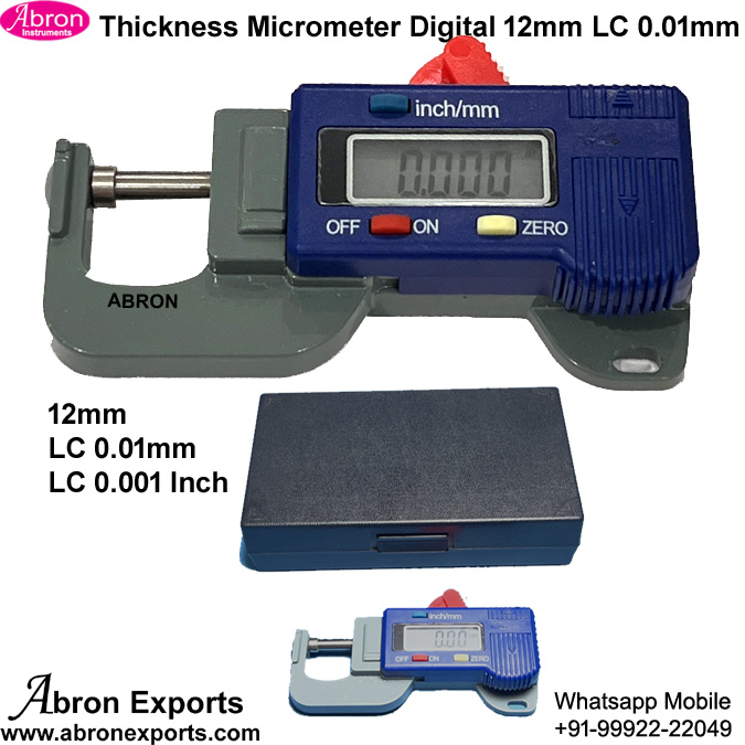 TLC Coating Machine Spare Film Digital Micrometer Thickness Gauge 0-12mm LC x0.01mm AP-898DT12S Abron AC-291TG 